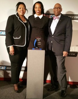 Chloe Kerr NASCAR Diversity Awards_Mom_Dad